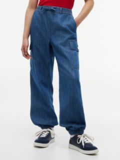 Kids' Stretch Chino Cargo Jogger — Dark Chambray 1