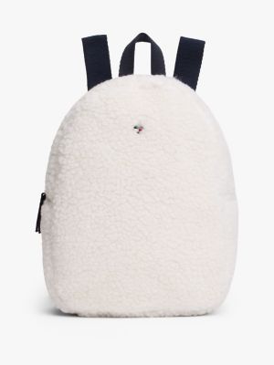 Kids' Teddy Fleece Backpack, White