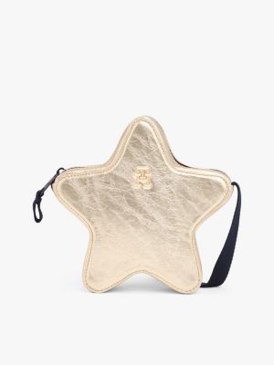 Kids' Metallic Star Crossbody Bag, Metallic Gold