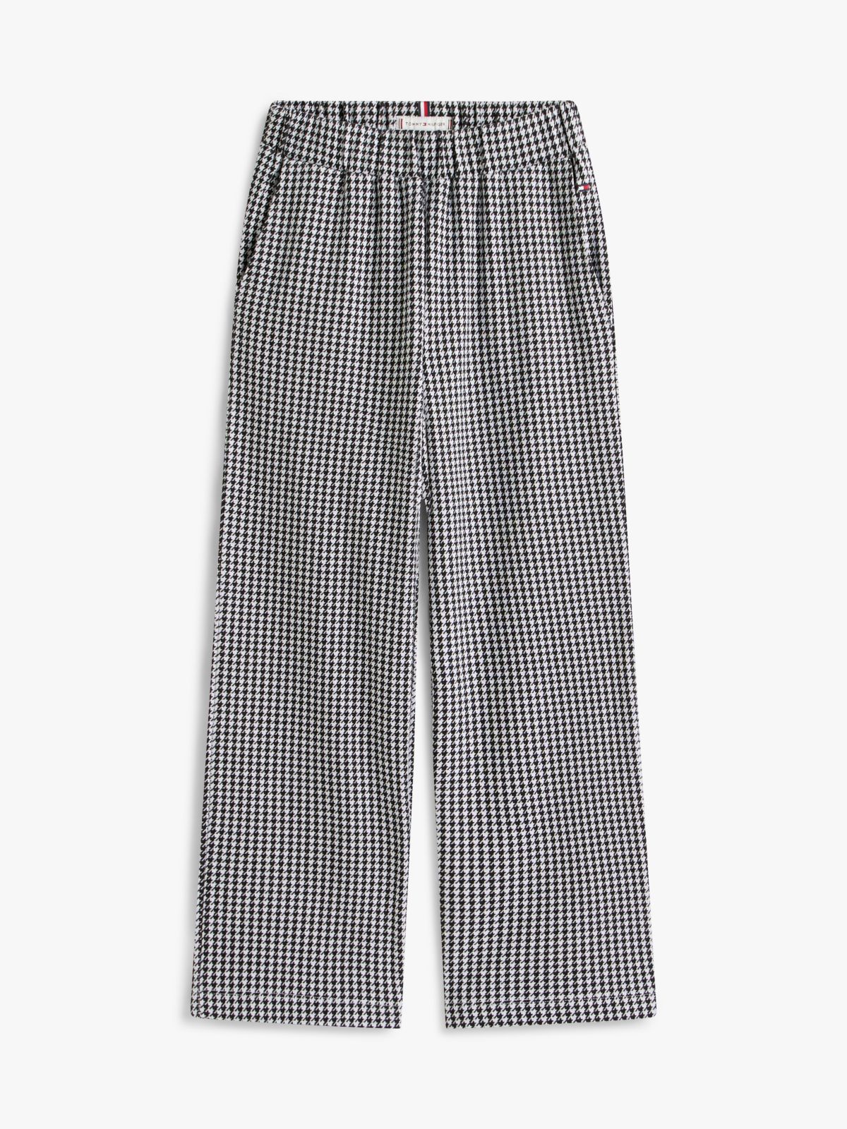 Kids' Houndstooth Knit Pull-On Pant — Black Multi