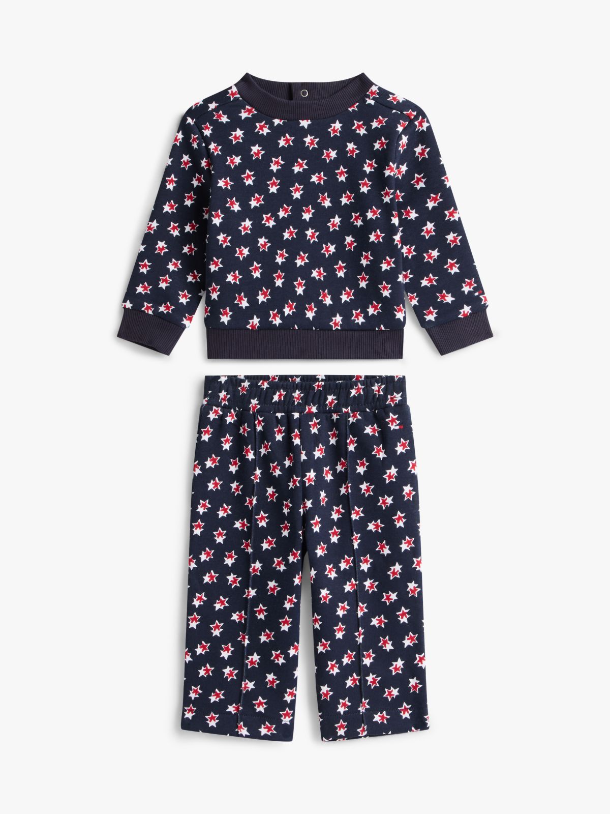 Babies' Star Top & Wide Leg Pant Set — Navy