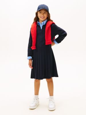 Kids' Polo Sweater Dress, Navy