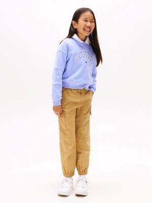 Детские брюки Tommy Hilfiger Stretch Chino Cargo Jogger, цвет: Хаки — фото 2