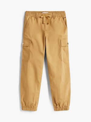 Детские брюки Tommy Hilfiger Stretch Chino Cargo Jogger, цвет: Хаки — фото 5
