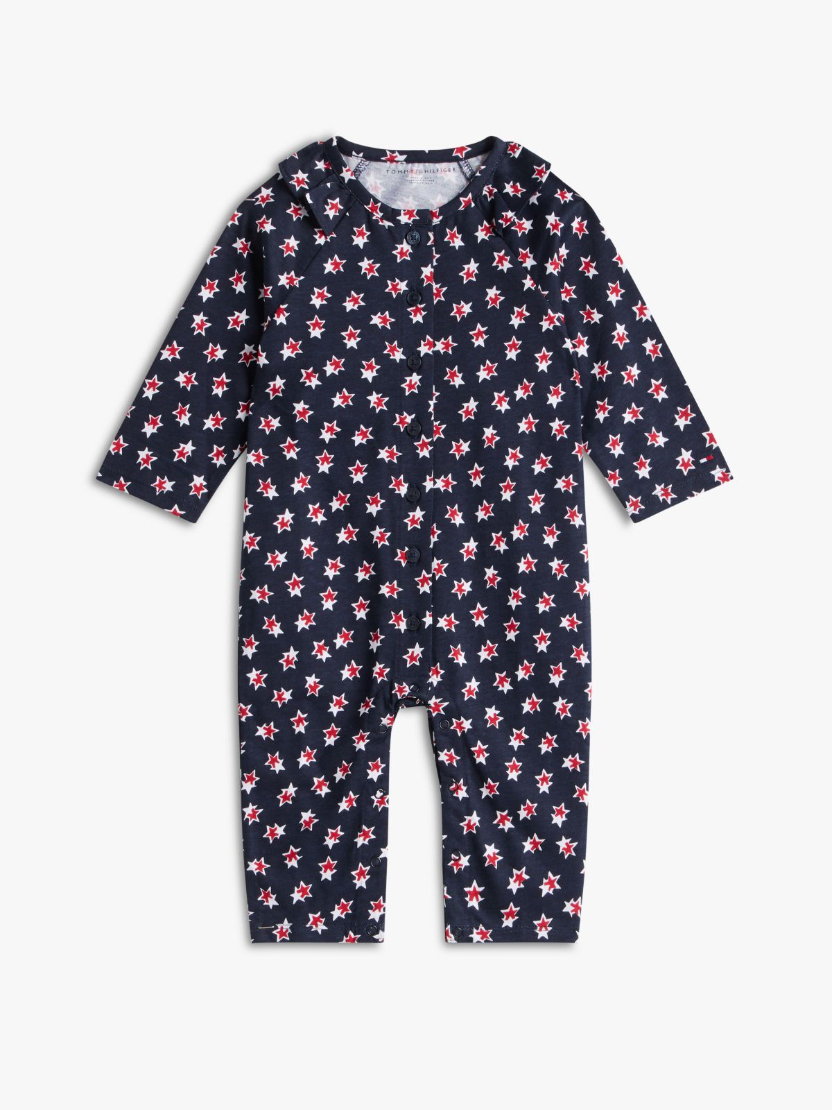 Babies' Star Ruffle Coverall — Navy