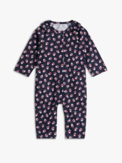 Babies' Star Ruffle Coverall — Navy 1