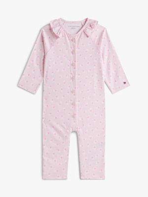 Babies' Star Ruffle Coverall, Light Pink
