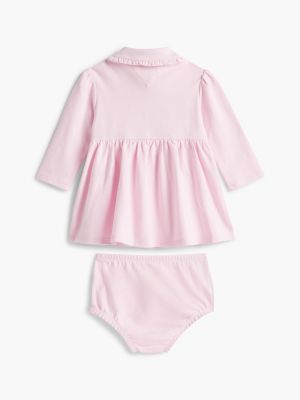 Tommy Hilfiger Babies' Long-Sleeve Stretch Polo Dress — фото 2