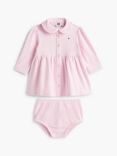 Babies' Long-Sleeve Stretch Polo Dress — Ballerina 1