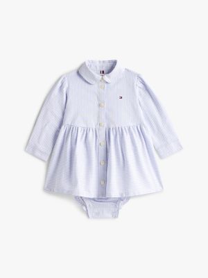 Babies' Stripe Oxford Shirtdress, Seldom Blue