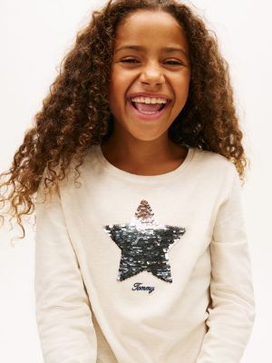 Kids' Flip Sequin Star Logo T-Shirt | Tommy Hilfiger USA