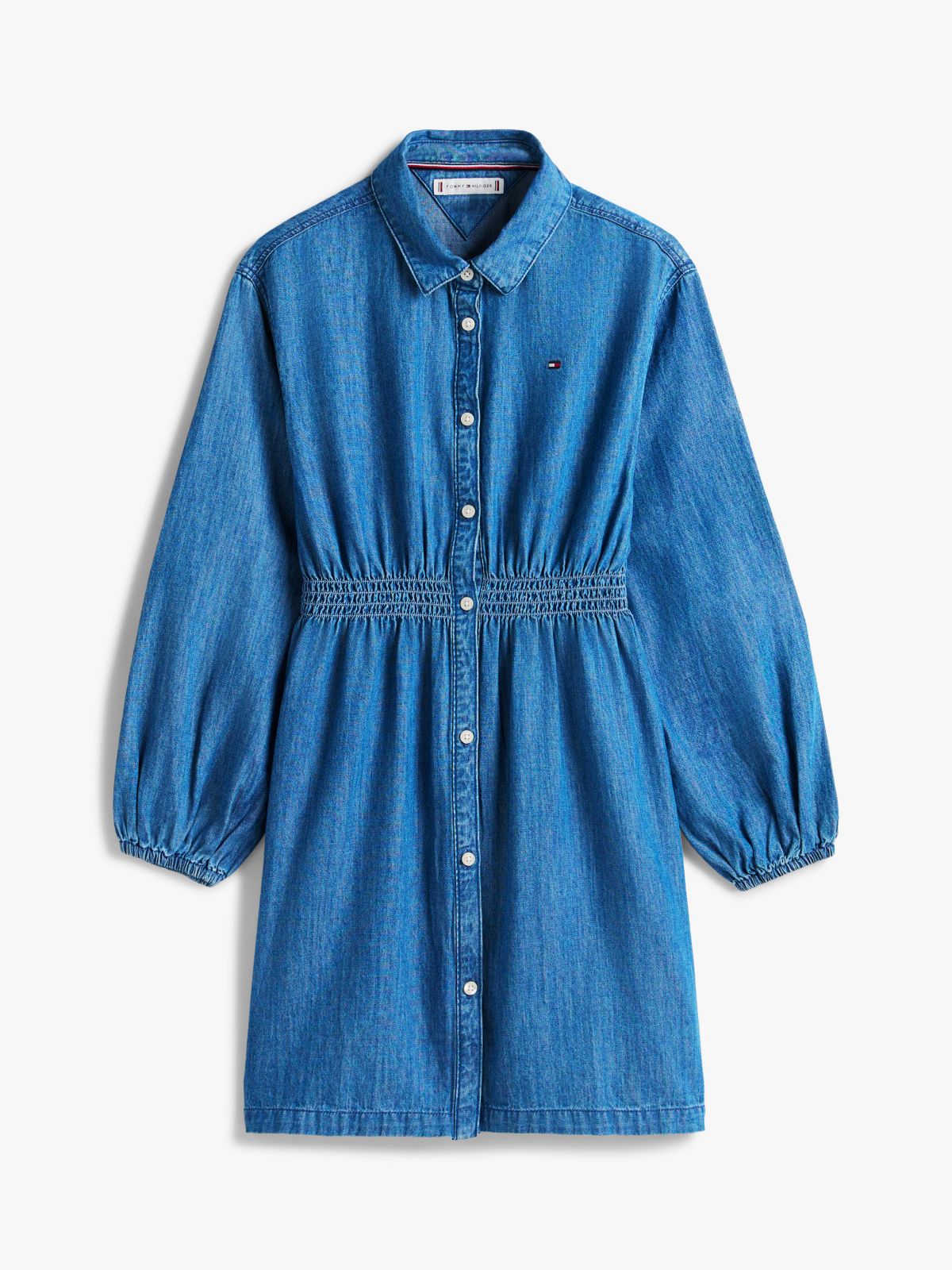 Kids' Chambray Shirtdress — Medium Wash