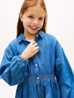 Kids' Chambray Shirtdress — Medium Wash 2