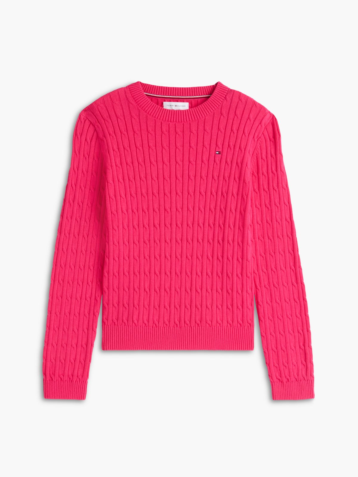 Kids' Cable Knit Sweater — Jewel Pink