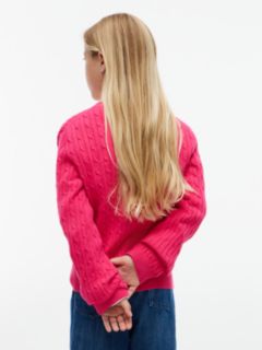 Kids' Cable Knit Sweater — Jewel Pink 4