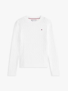Kids' Cable Knit Sweater — Ecru 5