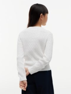 Kids' Cable Knit Sweater — Ecru 4