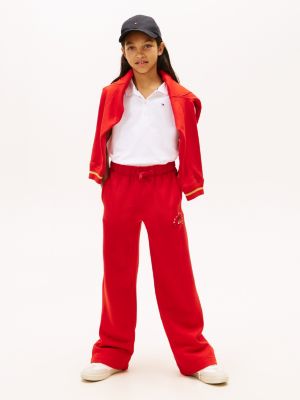 Kids' Foil Circle Logo Sweatpant, Deep Crimson