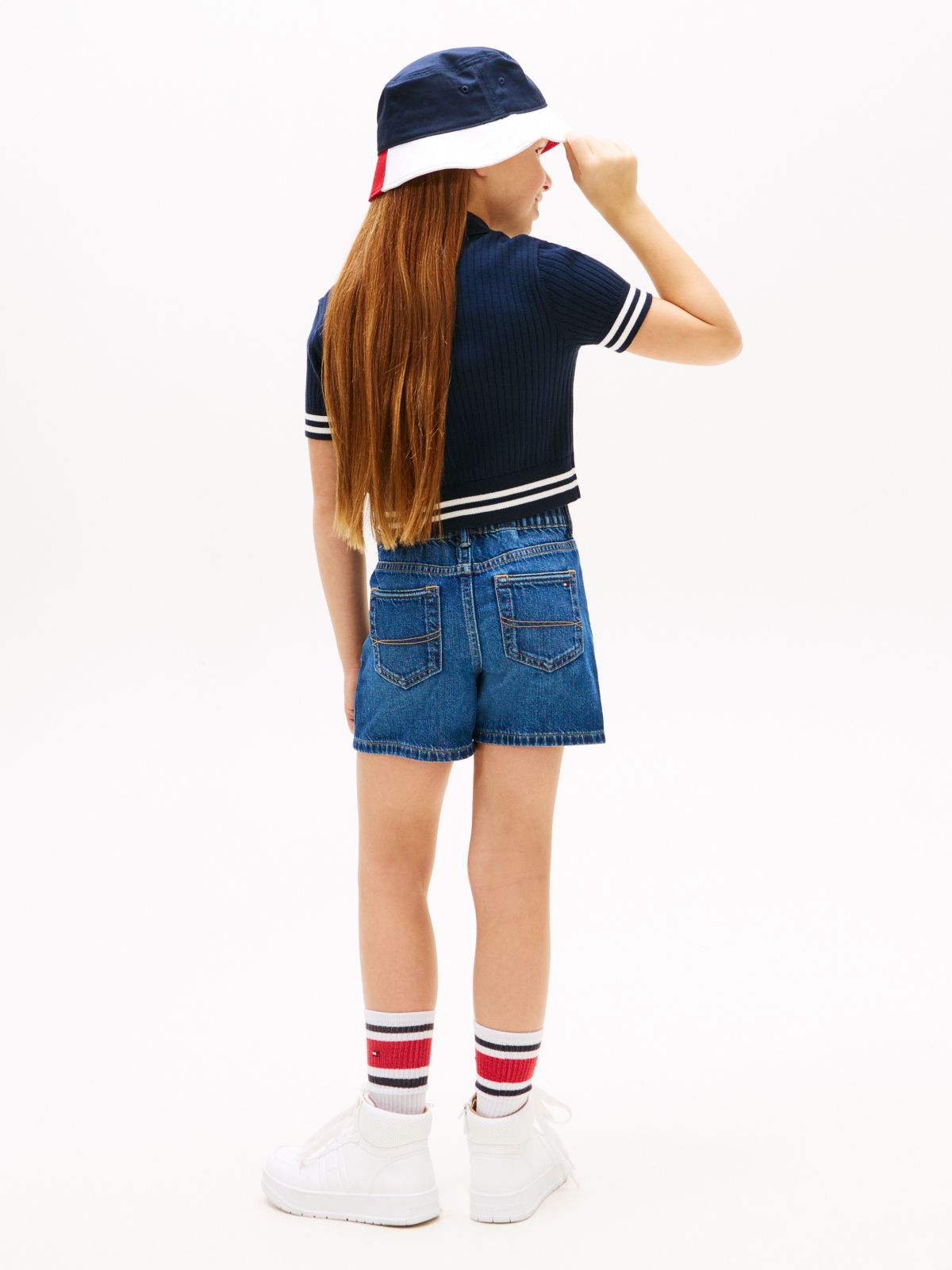 Kids' Denim Pull-On Short — Dark Wash