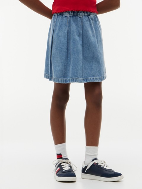 Детские юбки Tommy Hilfiger Kids' Pleated Denim Skirt