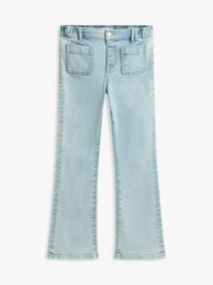 Kids' Patch Pocket Pull-On Flare Jean — Light Med Wash 5