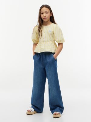 Детские брюки Tommy Hilfiger Kids' Chambray Wide Leg Pull-On Pant — фото 2