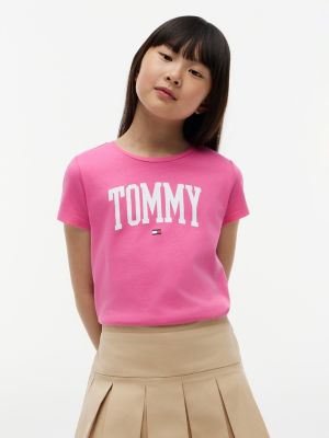 Kids' Tommy Color Logo T-Shirt, Radiant Pink