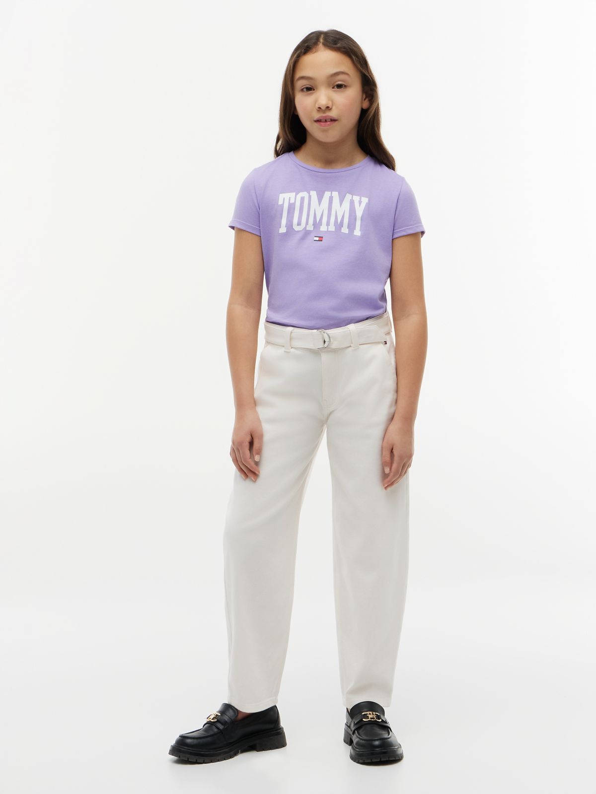 Kids' Tommy Logo T-Shirt — Violet Viola