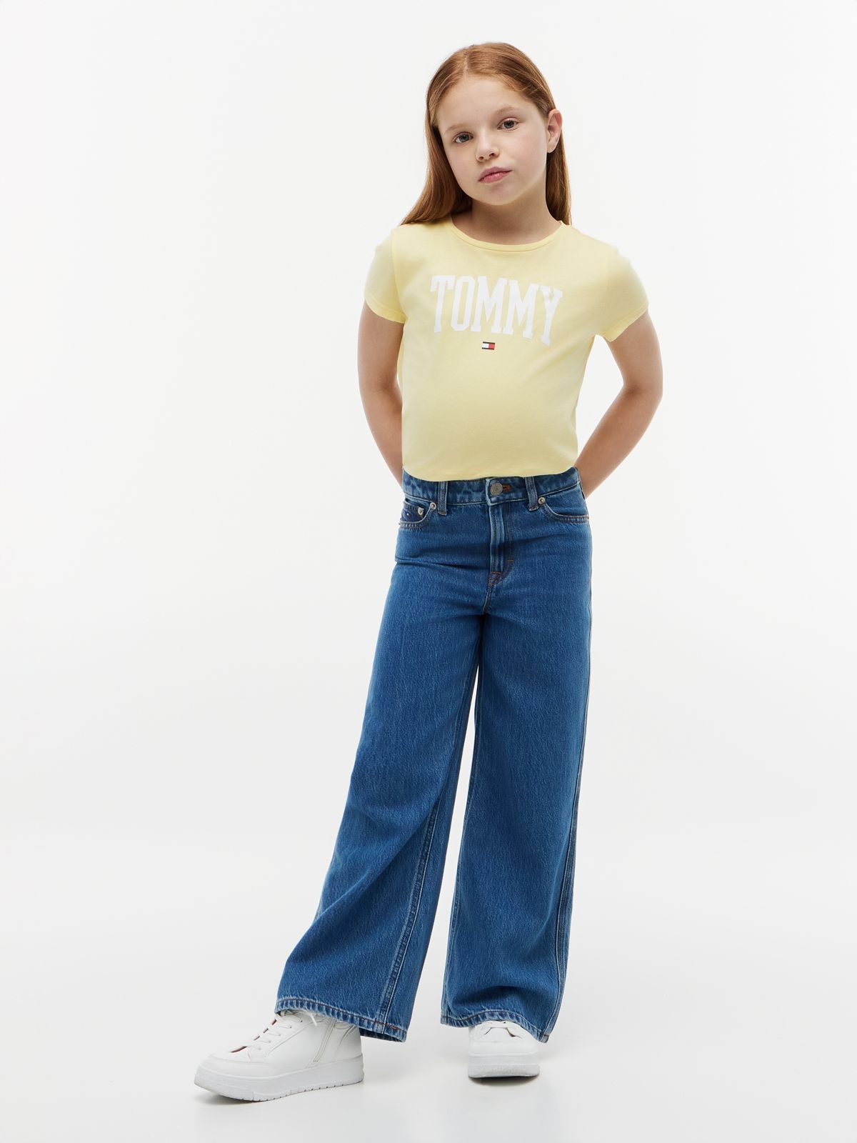 Kids' Tommy Logo T-Shirt — Citronella