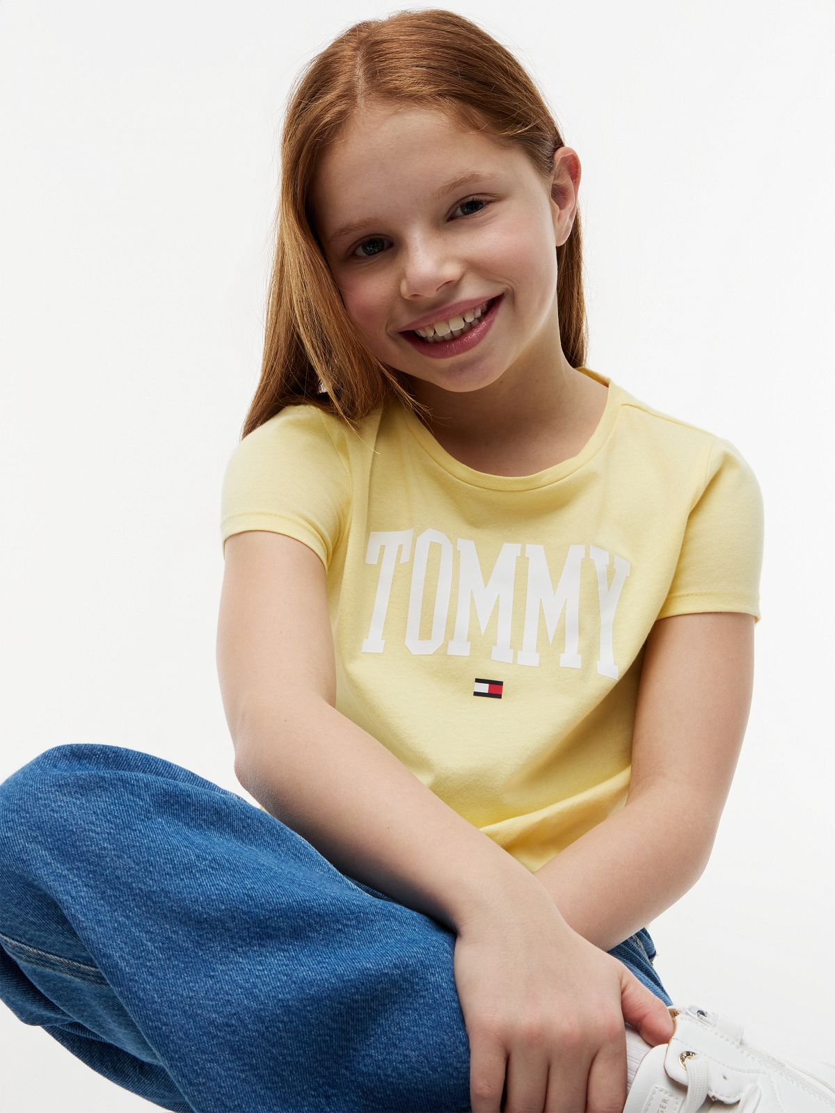 Kids' Tommy Logo T-Shirt — Citronella