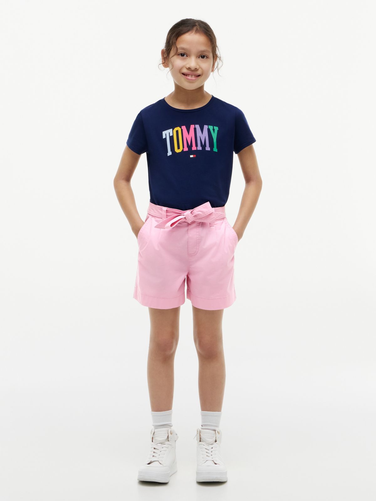 Kids' Tommy Logo T-Shirt — Preppy Navy