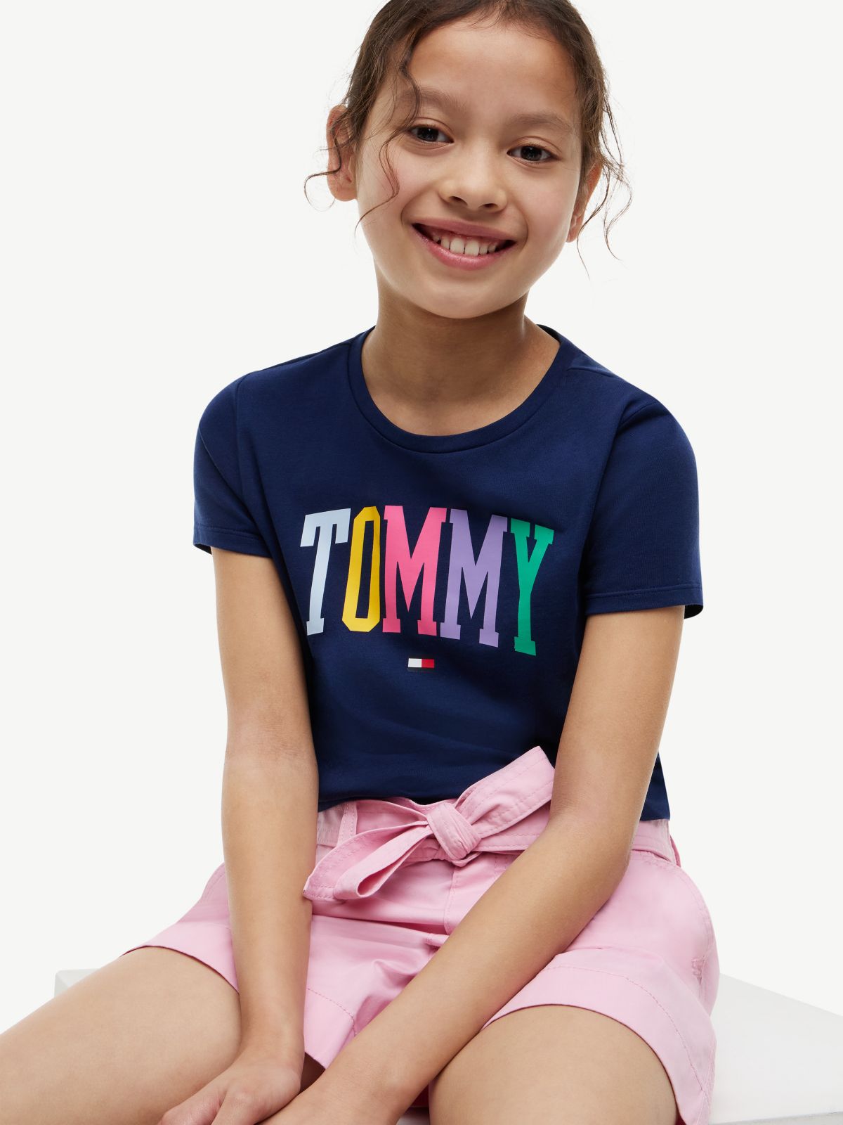 Kids' Tommy Logo T-Shirt — Preppy Navy