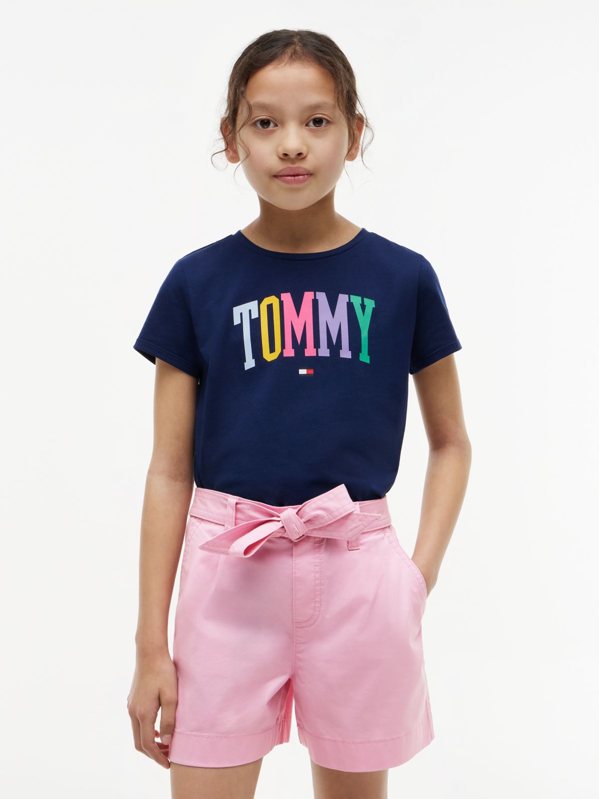 Kids' Tommy Logo T-Shirt — Preppy Navy