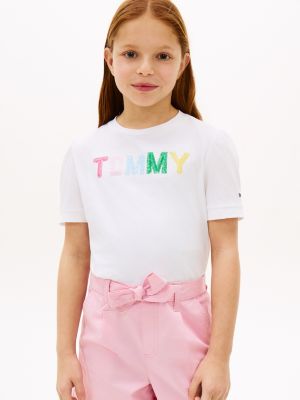 Kids' Color Logo Puff-Sleeve T-Shirt