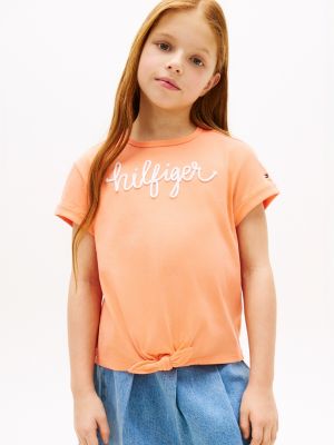 Kids' Hilfiger Logo Tie-Front T-Shirt