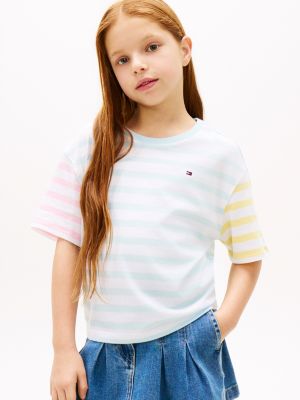 Kids' Mixed Stripe T-Shirt, Rain Dance