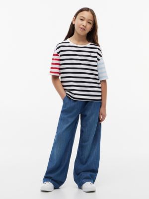 Детские футболки Tommy Hilfiger Kids' Mixed Stripe T-Shirt — фото 2