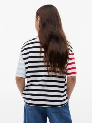 Детские футболки Tommy Hilfiger Kids' Mixed Stripe T-Shirt — фото 4