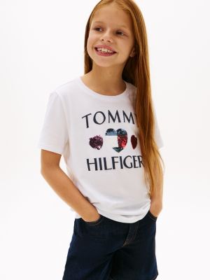 Kids' Sequin Heart Logo T-Shirt