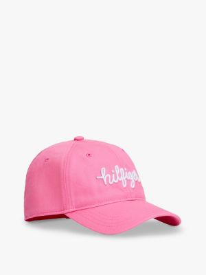 Kids' Hilfiger Script Logo Baseball Cap, Radiant Pink