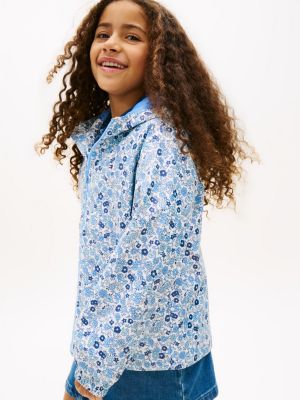 Детские куртки Tommy Hilfiger Kids' Floral Print Hooded Rain Jacket — фото 2