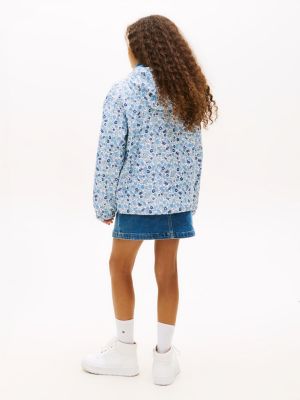 Детские куртки Tommy Hilfiger Kids' Floral Print Hooded Rain Jacket — фото 4