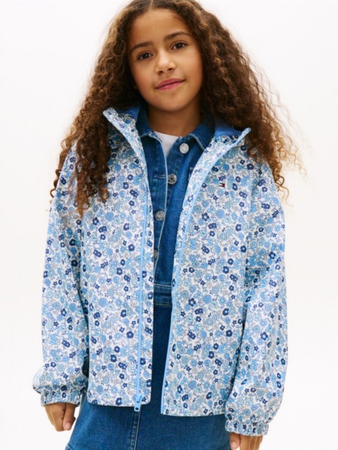 Детские куртки Tommy Hilfiger Kids' Floral Print Hooded Rain Jacket