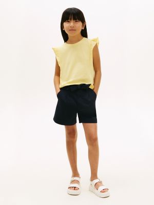 Детские футболки Tommy Hilfiger Kids' Embroidered Eyelet Flutter T-Shirt — фото 2