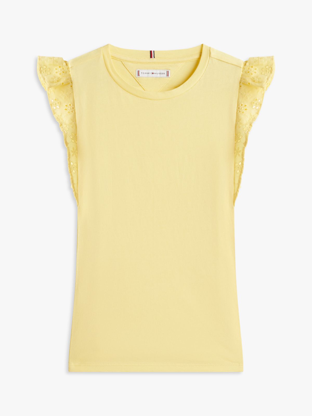 Kids' Embroidered Eyelet Flutter T-Shirt — Citronella