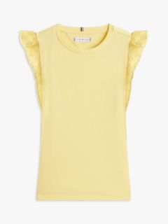 Kids' Embroidered Eyelet Flutter T-Shirt — Citronella 5