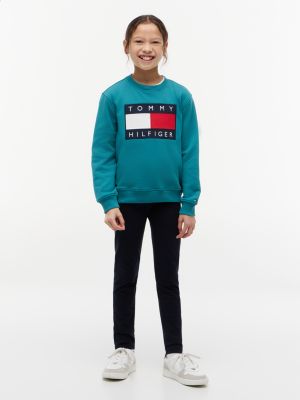 Tommy Hilfiger Girls' Kids' Collegiate Tommy Logo Legging - Navy Blue - S