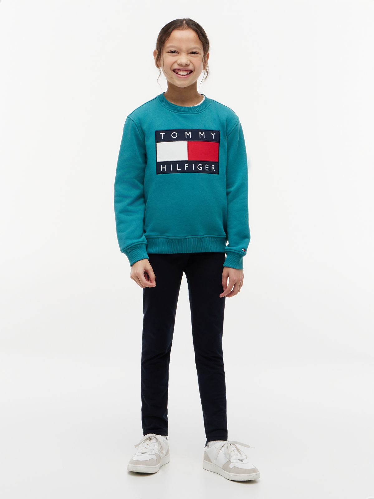 Kids' Collegiate Tommy Logo Legging — Navy Blue