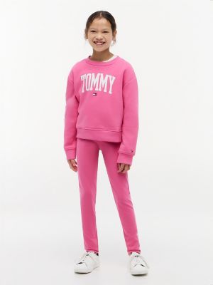 Tommy Hilfiger Girls' Kids' Collegiate Tommy Logo Legging - Radiant Pink - M