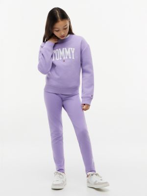 Kids' Collegiate Tommy Logo Legging, Violet Viola